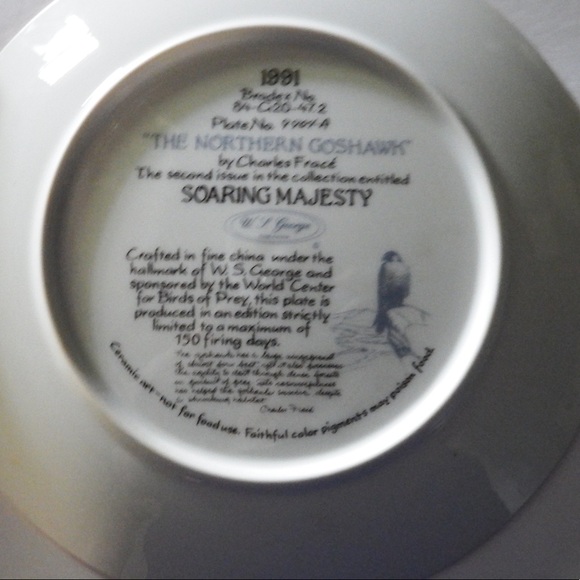 WS George collectable plate- Soaring Majesty collection - Picture 2 of 3